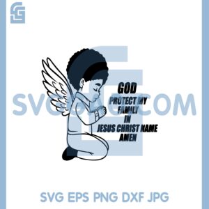 Baby Boy Angel Cute Svg, Afro Black Beautiful Baby Boy Angel Wings So Svg