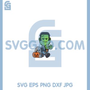 Baby Frankenstein Zoombie Svg, Frankenstein Chibi Svg, Cute Kawaii Frankenstein Monster Svg