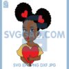 Baby Girl Woman Valentine Svg, Valentines Day Black Svg