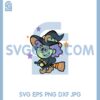 Baby Witch Riding A Broom Halloween Svg, Cute Cartoon Witch Svg, Riding A Broom Svg