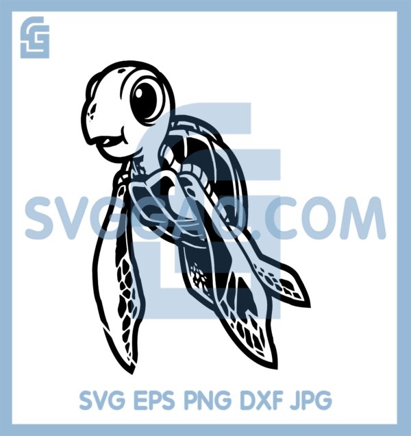 Cute Turtle Svg File, Turtle Svg, Turtle Clipart, Cute baby Turtle Svg, Sea turtle Svgg