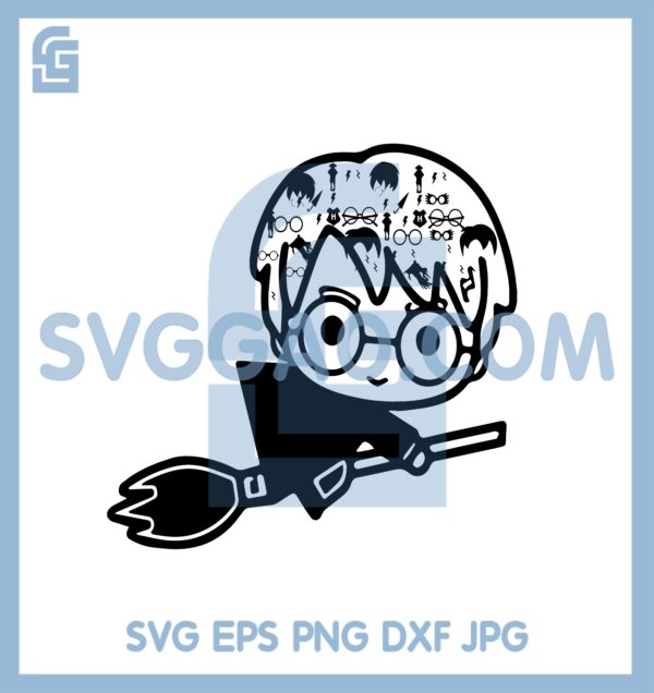 Fantasy Wizard Flying On Broomstick Svg, Wizard Svg, Baby Wizard Svg