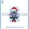 Ghostface Chibi Christmas Hat Svg, Christmas Baby Ghost Horror Xmas Svg