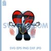 Bad Bunny Freddy Krueger Heart Svg, Bad Bunny Halloween Svg