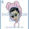 Bad Bunny Wearing Pink Hat Svg, Bad Bunny Svg