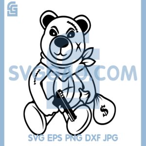Gangster Teddy Bear Svg, Cute Bad Teddy Clipart Svg, Teddy Boy Svg