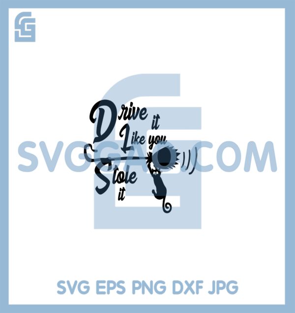 Drive It Like You Stole it Svg, Cat Hold the Broom Svg, Cat Halloween Svg
