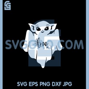 Ghost Boo Baby Yoda Svg, Boo Baby Yoda Svg, Boo Happy Halloween Svg