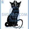 Black Cat Sphinx Svg, Goth Black Soul Pentagram Sigil of Baphomet Svg