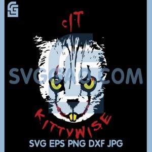 Cat Clown Cit Kittywise Svg, Halloween Design File Svg, Halloween Svg