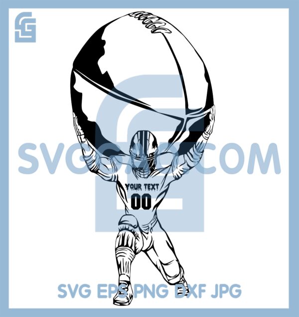 Catch The Ball Svg, Football Svg, football Team Svg, Football Name Svg
