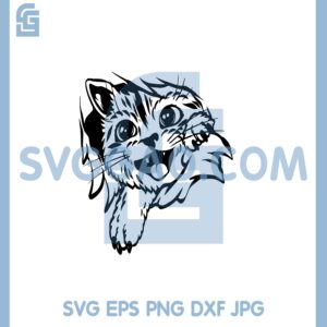 Cute Cat Svg File, Peeking Pet Face Svg, Cute Cat Animals Svg