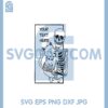 Cute Skeleton Holding Cat Svg, Funny Skeleton With Cat Svg