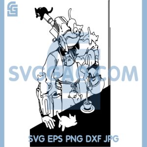 FLCL Kittens With Canti Svg, FLCL Kittens Svg, Cat Kittens Svg