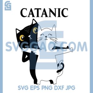 Cat Couple Love Svg, Catanic Cat Svg, Cat Wake Up Girlfriend Dance Svg