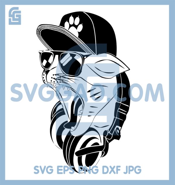 DJ Cat New Svg, Cat Music Svg, Cap Svg, Sunglasses Svg, Headphones Svg