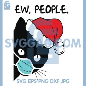 Ew People Svg, Cat Gauze Mask Svg, Christmas Cat Mask Svg,