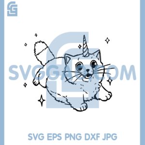 Fabulous Cat Unicorn Svg, Cute Cat Unicorn Svg, Cat Unicorn Svg