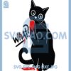 Halloween Cat Bloody Svg, Black Cat Bloody Svg, Murder Kitten Bloody Svg