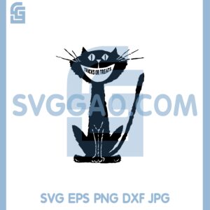 Halloween Cat Trick Of Treat Svg, Trick Treat Cat Svg, Cat Halloween Svg