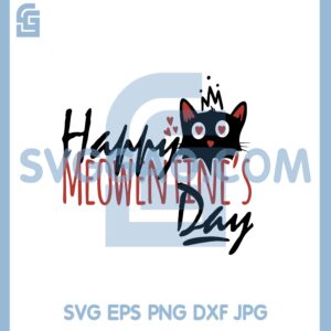 Happy Meowentine Day Svg, Cat Valentine Svg, Meowentine Svg