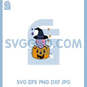 Helo Kity In Pumpkin Svg, Halloween Kawaii Cat Svg, Helo Kity Halloween Svg