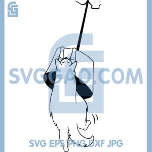 Cat Climbing Up On A Lamp Svg, Cute Cat Svg, Cat And Climbing Svg