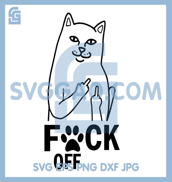 Cat Raised Middle Finger Svg, Middle Finger Cat Svg, Middle Finger Svg