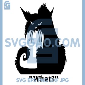 Cat What Svg, Black Cat What Svg, Cat Expression Svg