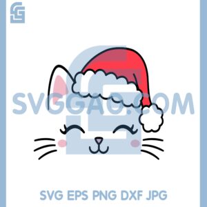 Christmas Cat Face Svg, Kitten whiskers Svg, Kitty Eyelashes Baby Svg