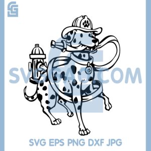 Dalmatian Fire Fighter Dog Svg, Dalmatian Fireman Svg, Fireman Dog Svg