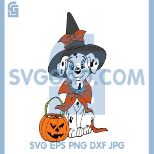 Dalmatians Witch Cute Svg, Dog Puppy Halloween Svg, Dalmatians Halloween Svg