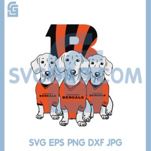Dog Cincinnati Bengals Svg, Cute Dogs Football Svg, Clipart NFL Svg