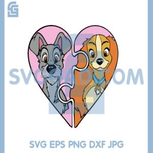 Dog lover Puzzle Svg, Puzzle Heart Svg, Heart Puzzle Svg