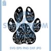 Floral Paw New Svg, Flower Paw Svg, Pet Lover Svg, Dog Feet Printed with Flowers Svg