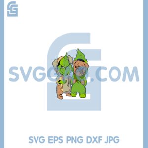 Grinch And Pug Dog Svg, Grinch Halloween Svg, Grinch And Dog Pitbull Svg