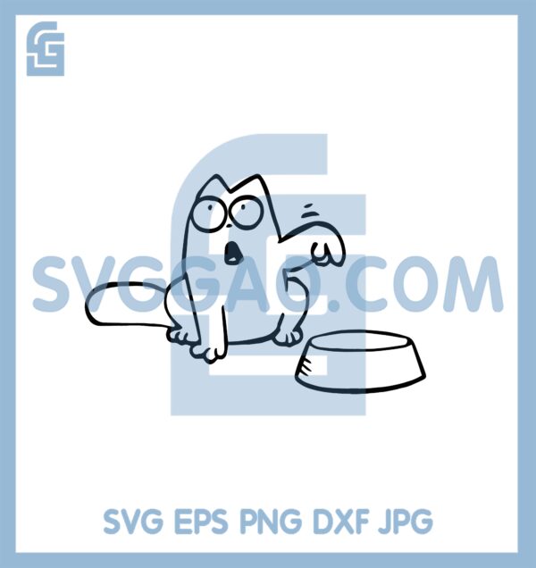 Hungry Funny Cat Fuel Svg, Hungry Cat Svg, Cat is Hungry Svg