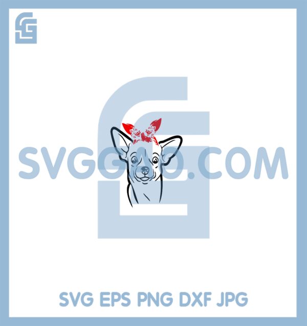 Bandana Chihuahua Svg, Bandana Dog Svg, Dog Chihuahua Svg