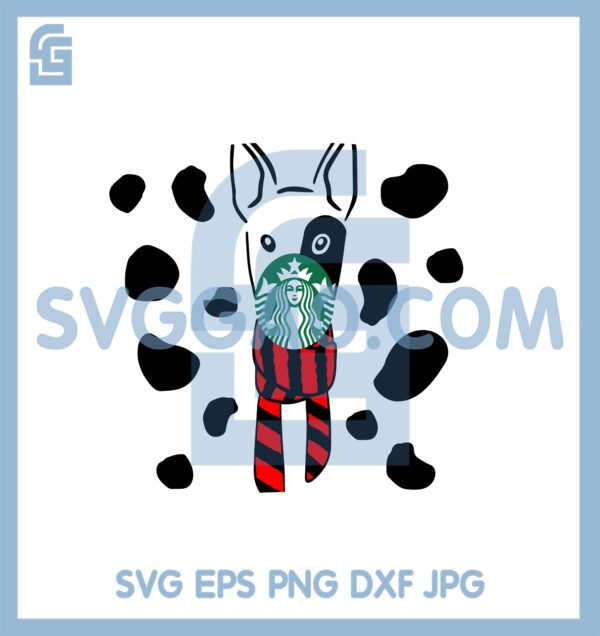 Dalmatian SVG, Bull Terrier Starbucks Tumbler SVG, Love Dog Dalmatian SVG