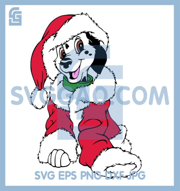 Dog Christmas Suits Svg, Dalmantians Christmas Svg, Dalmantian Santa Svg