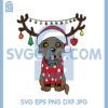 Dog Reindeer Svg, Christmas Dog Svg, Dog Wearing A Reindeer Horn Hat Svg