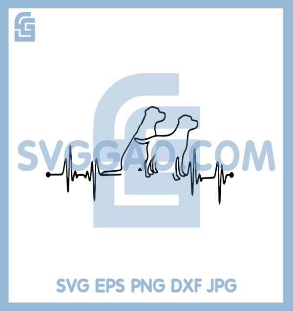 Heartbeat Dogs Heart Line Svg, Best Friend Dog Svg, Heartbeat Dog Svg