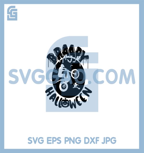 BRAAPY Halloween Svg, Motor Bike Halloween Svg, Motorcross Motor Bike Braapin Svg