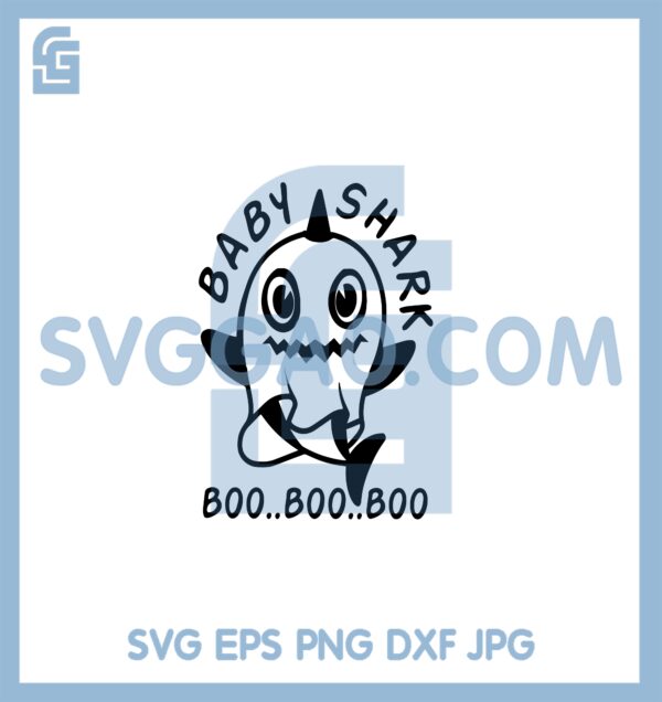 Halloween Boo Baby Shark Svg, Boo Baby Shark Svg, Halloween Shark Svg