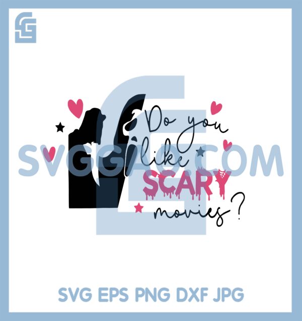 Halloween Do You Like Scary Movie Svg, Scream Ghostface Pink Svg