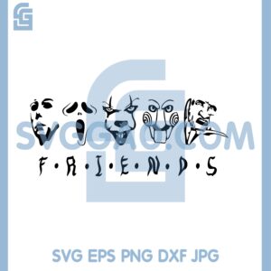 Halloween Friends Face Svg, Horror Movie Killers Face Mask Svg, Horror Movie Svg