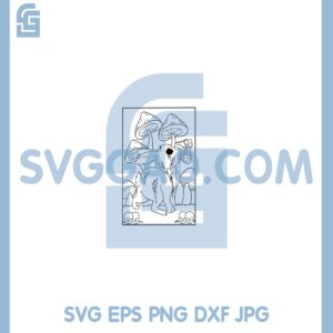 Bunny Zoombie Halloween Svg, Bunny Eat Mushrooms Svg, Bunny Halloween Svg