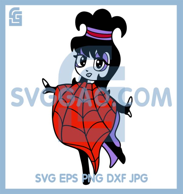 Chibi Lydia Dancing With Spider Silk Svg, Chibi Lydia Svg, Halloween Svg