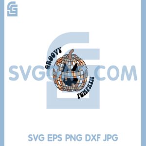 Groovy Pumpkin Svg, Disco Pumpkin Png Svg, Hippie Halloween Cut File Svg