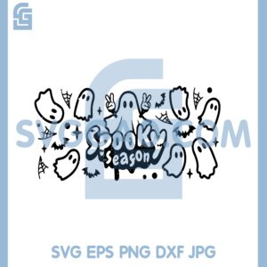 Halloween Ghost Spooky Season Svg, Ghost Bat Dark Night Svg